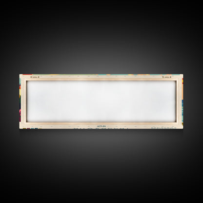 Tarragona Spain Panoramic Travel Poster, Framed Canvas Print or Metal Wall Art, Travel Art, Home Decor, Panoramic Painting, Midcentury Art