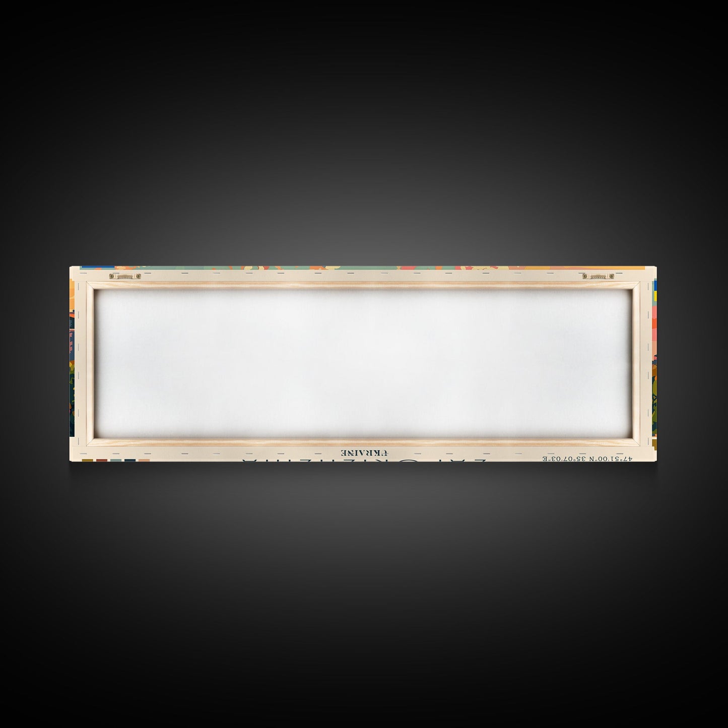 Zaporizhzhia Ukraine Panoramic Travel Poster, Framed Canvas Print or Metal Wall Art, Travel Art, Home Decor, Panoramic Painting, Midcentury Art