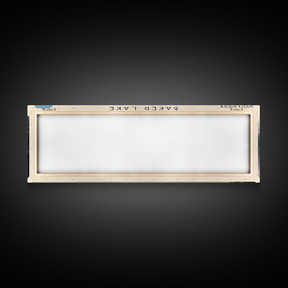 Baker Lake Panoramic Framed Canvas Print, Lake House Decor, Minimalist Art, Travel Poster, Scenic View, Nature Wall Art