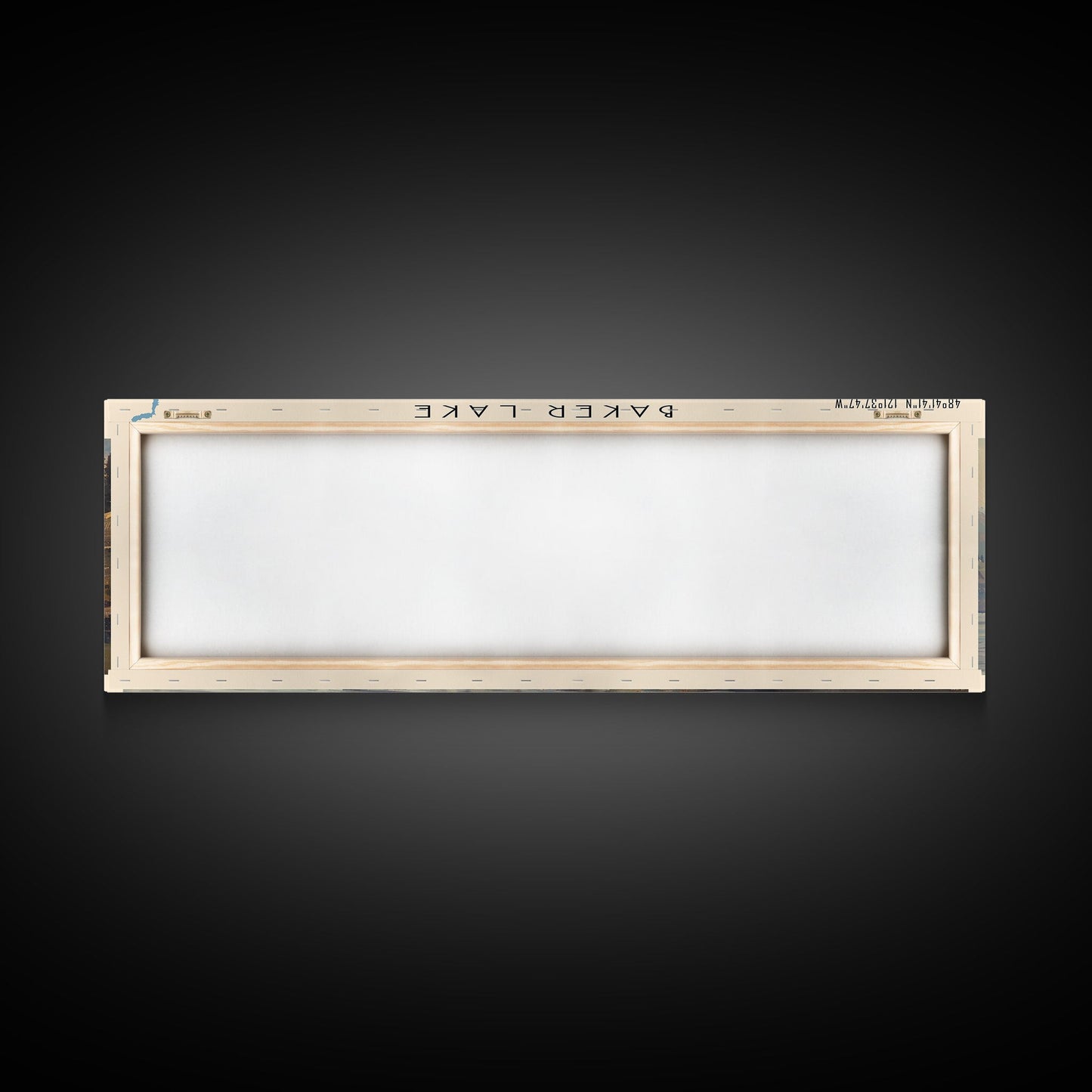 Baker Lake Washington Panoramic Framed Canvas Print, Lake House Art, Boho Decor, Travel Poster, Nature Wall Art, Serene Scene