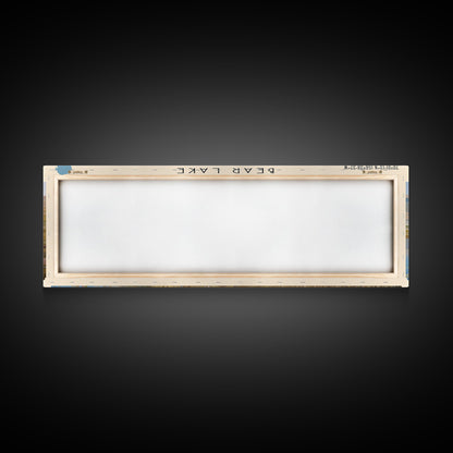 Bear Lake USA North Slope Alaska Panoramic Framed Canvas Print, Lake House Decor, Scenic Painting, Travel Poster, Nature Scene