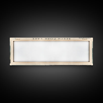 Beech Fork Lake West Virginia Framed Canvas Print, Panoramic Lake House Art, Scenic Painting, Travel Poster, Rustic Decor, Nature Scene