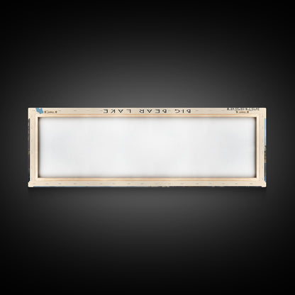 Panorama-Leinwanddruck „Big Bear Lake, Kalifornien“ mit Rahmen, Dekoration fürs Seehaus, malerischer Ausblick, Reiseposter, moderne Kunst, Natur-Wandbild