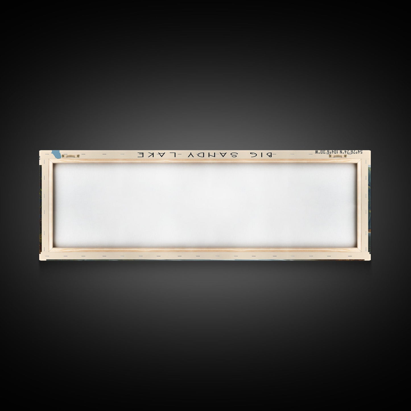 Big Sandy Lake Framed Canvas Print, Lake House Art, Panoramic Travel Poster, Scenic View, Modern Decor, Lake Painting