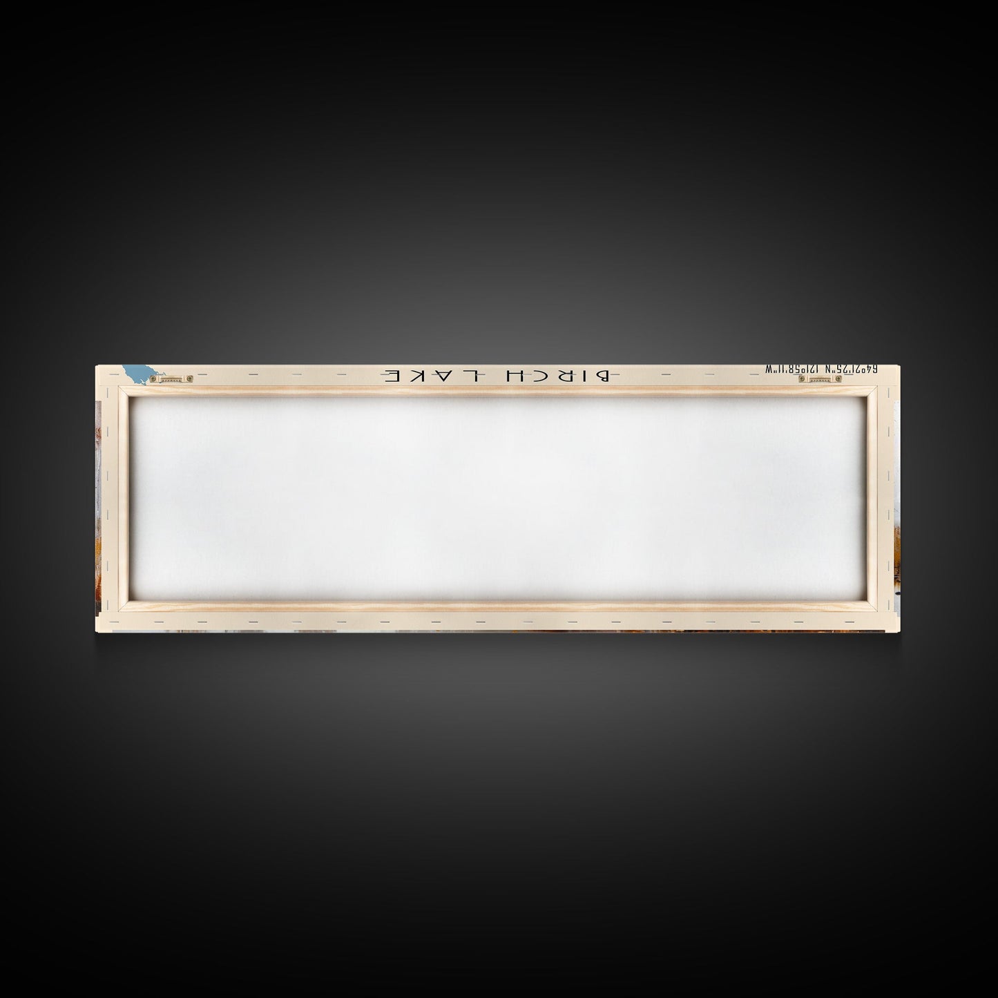 Birch Lake Framed Canvas Print, Panoramic Lake House Decor, Scenic View, Travel Poster, Rustic Art, Lake Painting