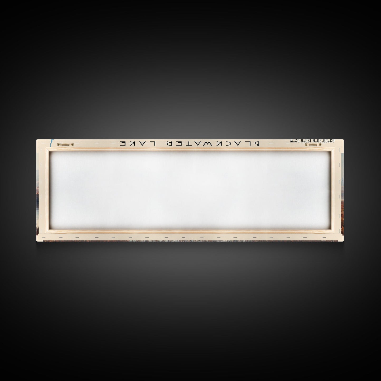 Blackwater Lake Framed Canvas Print, Lake House Decor, Panoramic Scenic View, Travel Poster, Minimalist Art, Lake Painting