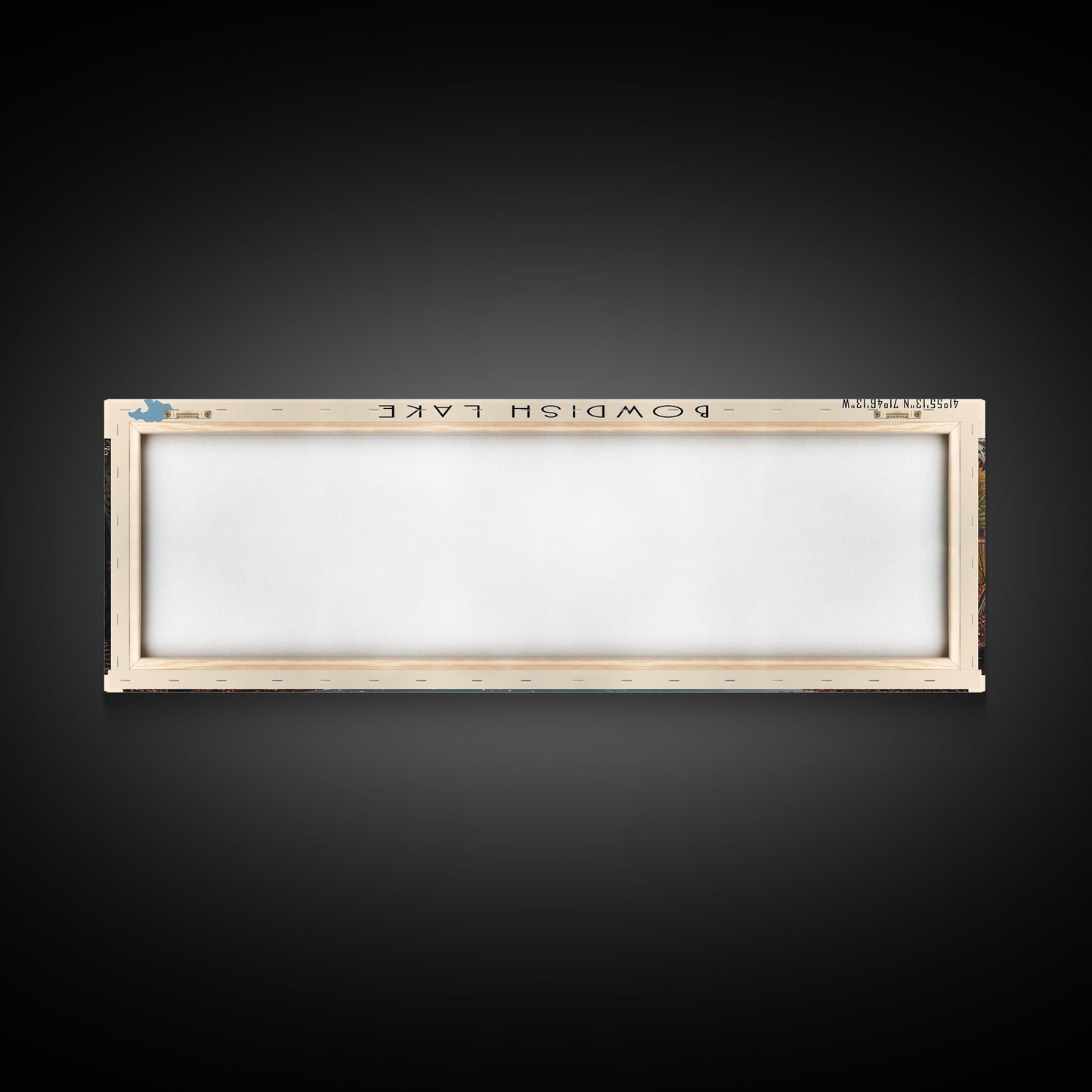 Bowdish Lake Rhode Island Framed Canvas Print, Lake House Art, Panoramic Travel Poster, Wall Art, Modern Lake Painting, Home Decor