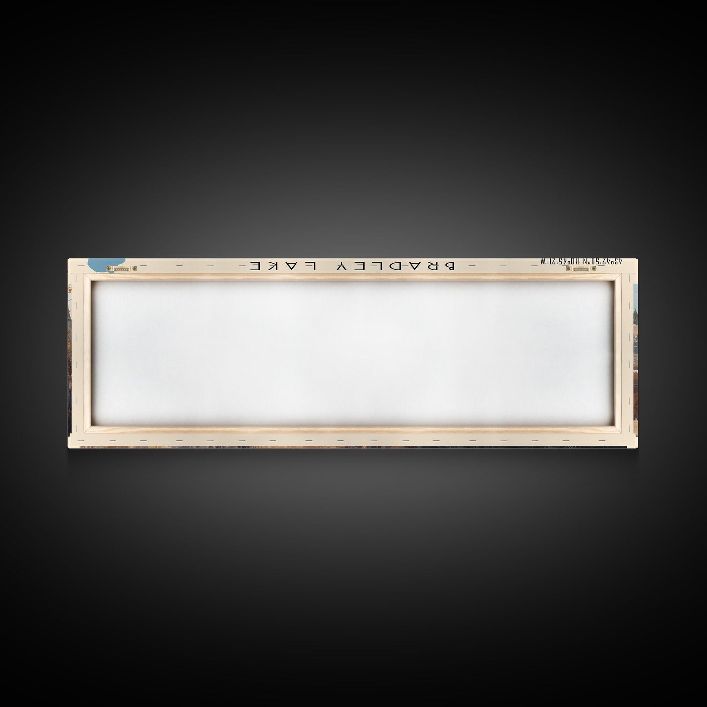 Bradley Lake Wyoming Framed Canvas Print, Panoramic Lake House Decor, Wall Art, Travel Poster, Rustic Lake Painting, Nature Art