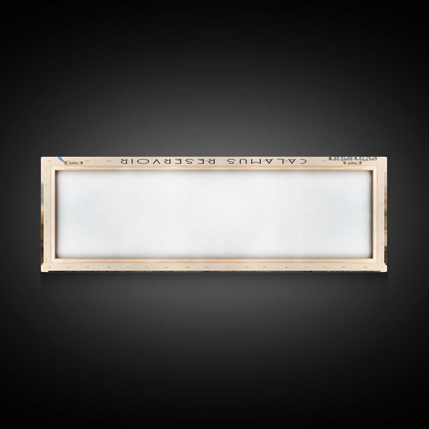 Calamus Reservoir Nebraska Framed Canvas Print, Panoramic Lake House Decor, Wall Art, Travel Poster, Rustic Lake Painting, Nature Art