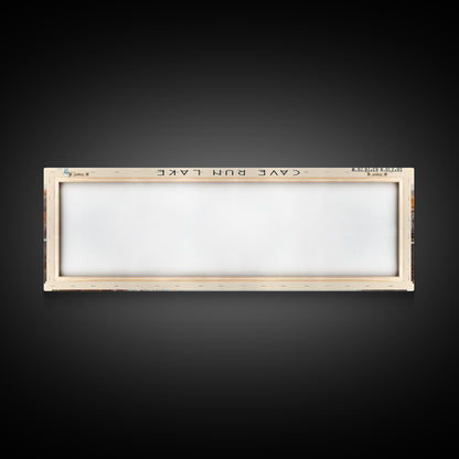 Cave Run Lake Kentucky Framed Canvas Print, Lake House Decor, Panoramic Wide Art, Travel Poster, Rustic Lake Painting, Nature Art