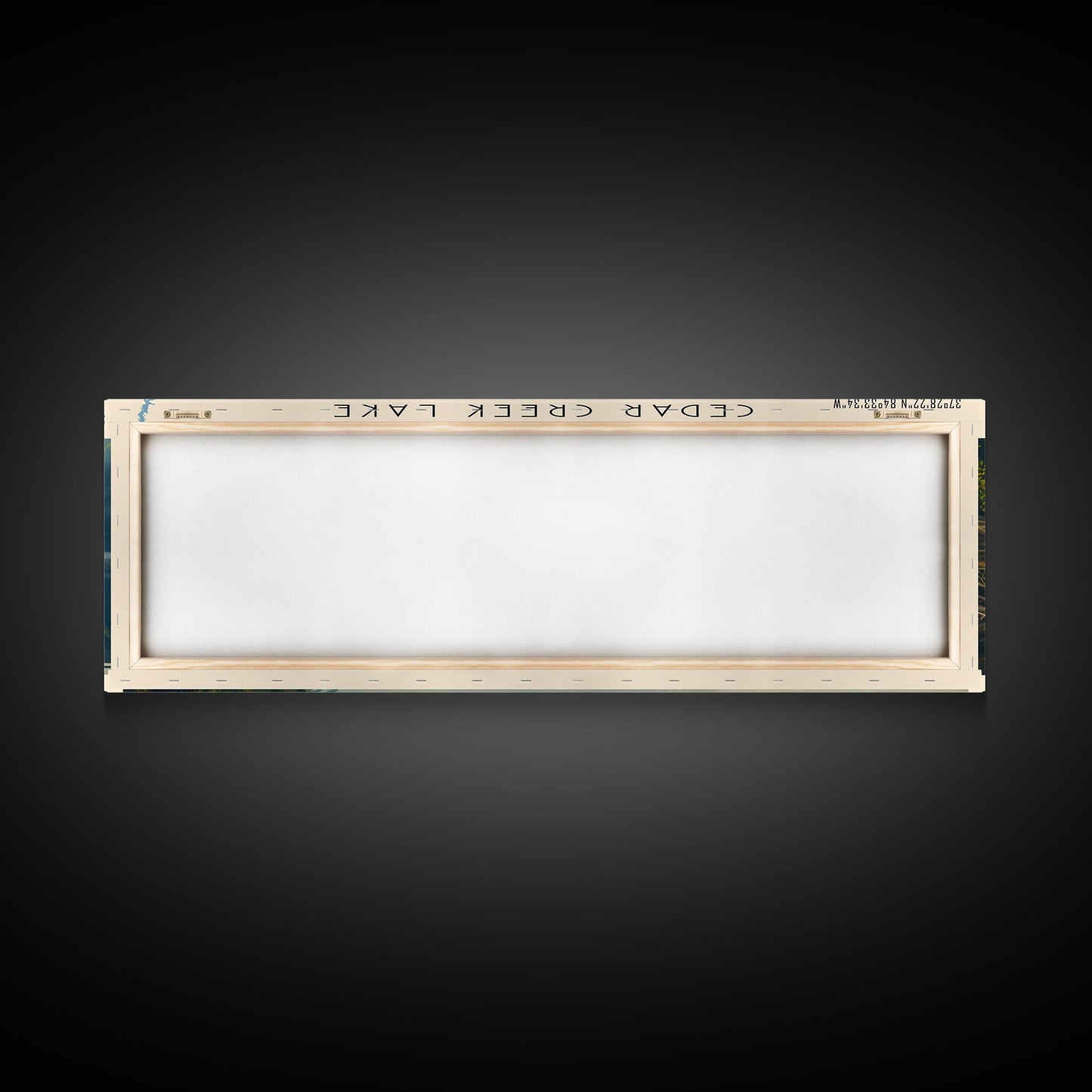 Cedar Creek Lake Kentucky Framed Canvas Print, Panoramic Lake House Decor, Wide Wall Art, Travel Poster, Rustic Lake Painting, Nature Art