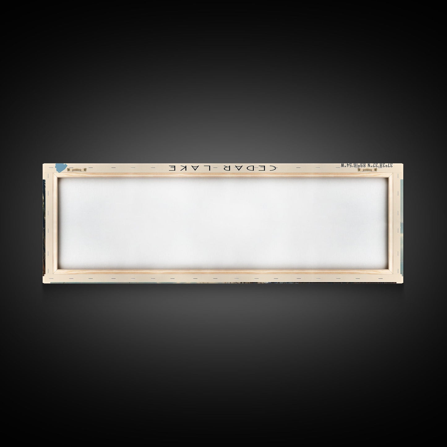 Cedar Lake Illinois Framed Canvas Print, Lake House Art, Panoramic Wide Art, Travel Poster, Minimalist Lake Painting, Home Decor