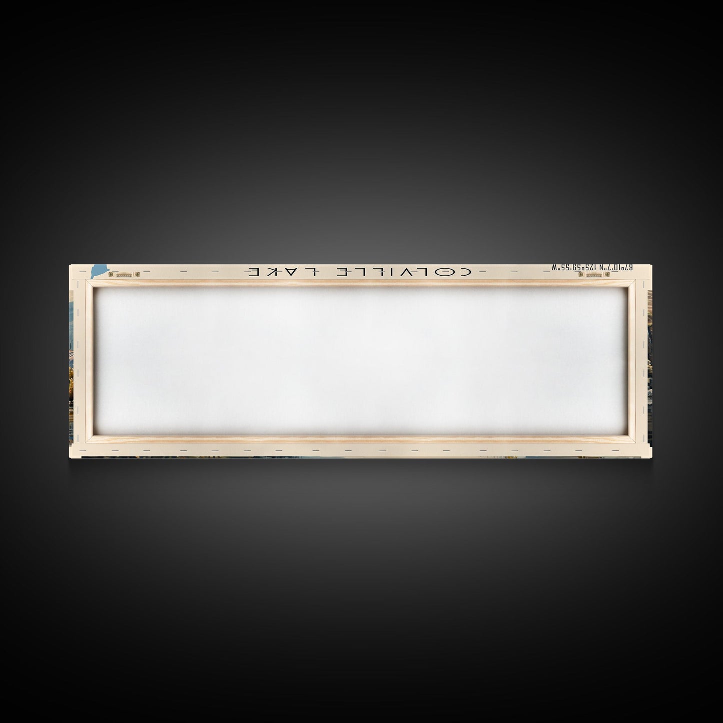 Colville Lake Framed Canvas Print, Lake House Decor, Panoramic Wide Art, Travel Poster, Modern Lake Painting, Nature Art