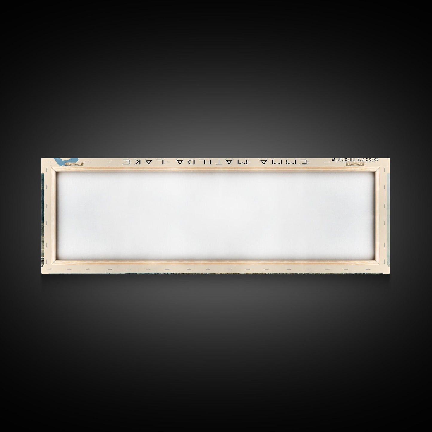 Emma Matilda Lake Wyoming Framed Canvas Print, Lake House Decor, Panoramic Wall Art, Travel Poster, Modern Lake Painting, Nature Art