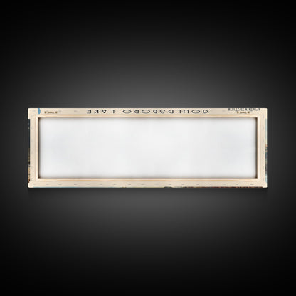 Gouldsboro Lake Pennsylvania Framed Canvas Print, Lake House Art, Panoramic Wall Art, Travel Poster, Serene Lake Painting, Home Decor