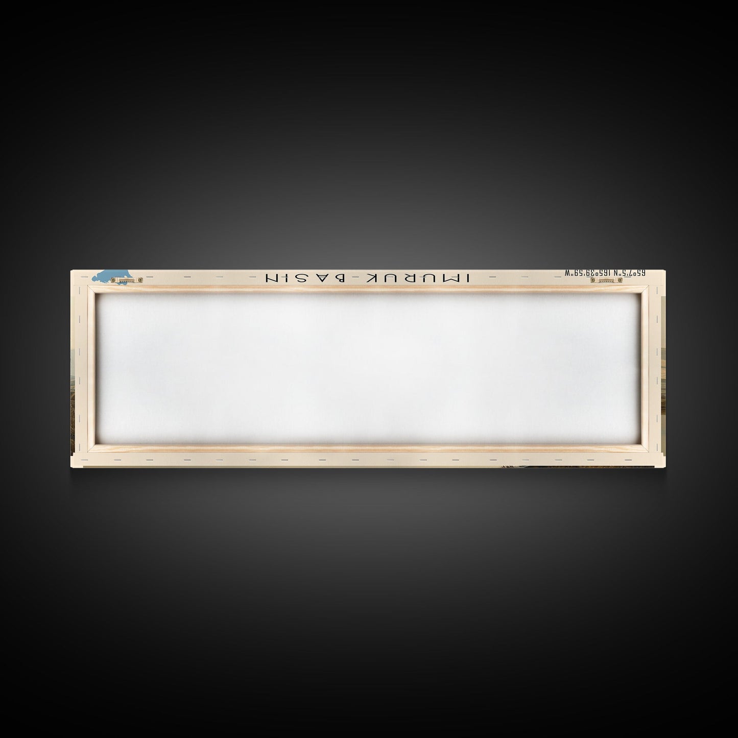 Imuruk Basin Framed Canvas Print, Lake House Decor, Panoramic Wall Art, Travel Poster, Beautiful Lake Painting, Home Decor