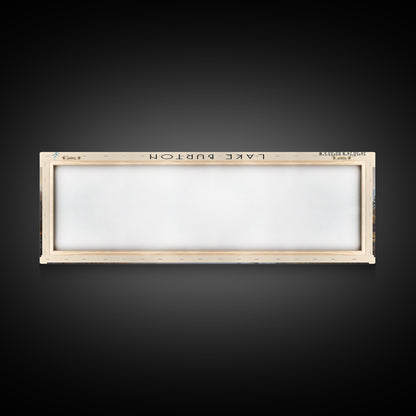 Lake Burton Georgia Framed Canvas Print, Lake House Art, Panoramic Wall Art, Travel Poster, Scenic Lake Painting, Home Decor