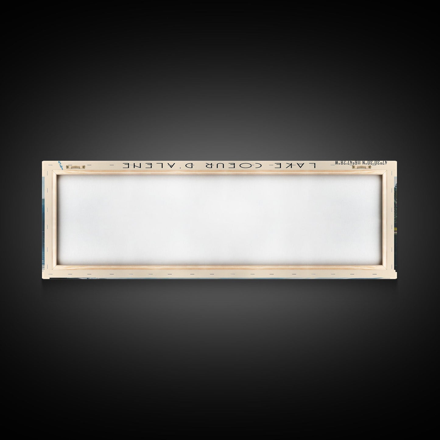 Lake Coeur d'Alene Idaho Framed Canvas Print, Lake House Decor, Panoramic Wall Art, Travel Poster, Scenic Lake Painting, Home Art