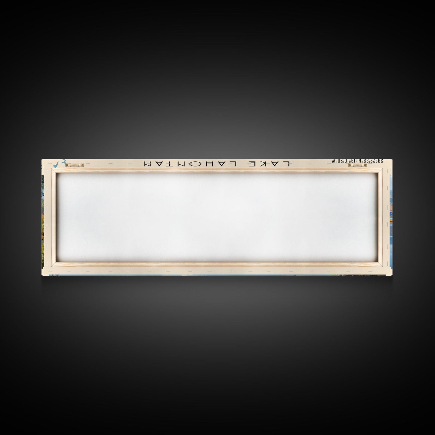 Lake Lahontan Nevada Framed Canvas Print, Lake House Decor, Panoramic Wall Art, Travel Poster, Beautiful Lake Painting, Home Art