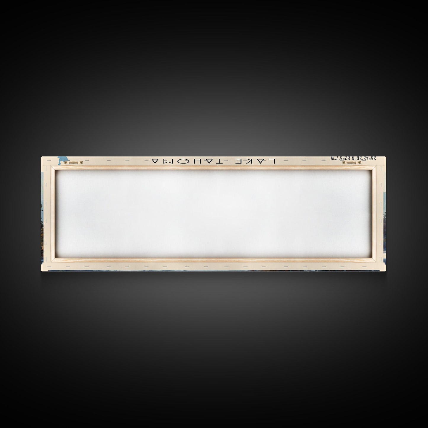 Lake Tahoma North Carolina Framed Canvas Print, Lake House Decor, Panoramic Wall Art, Travel Poster, Serene Landscape Painting, Rustic Art