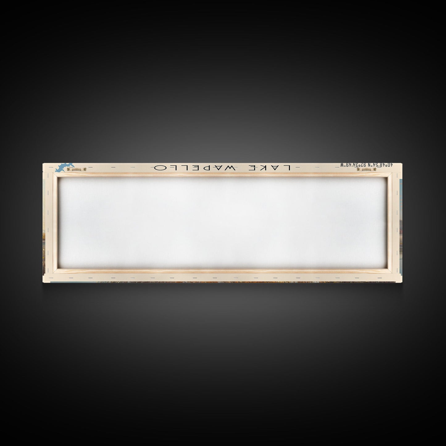 Lake Wapello Iowa Framed Canvas Print, Lake House Decor, Panoramic Wall Art, Travel Poster, Landscape Painting, Modern Art