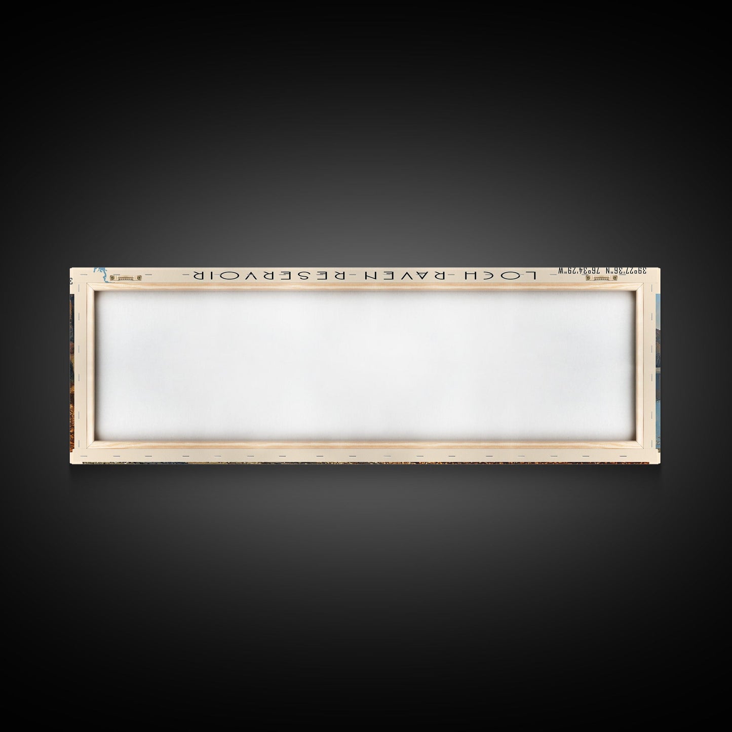 Loch Raven Reservoir Maryland Framed Canvas Print, Lake House Decor, Panoramic Wall Art, Travel Poster, Landscape Painting, Contemporary Art