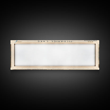 McDaniel Lake Missouri Framed Canvas Print, Lake House Decor, Panoramic Wall Art, Travel Poster, Scenic Landscape Painting, Contemporary Art