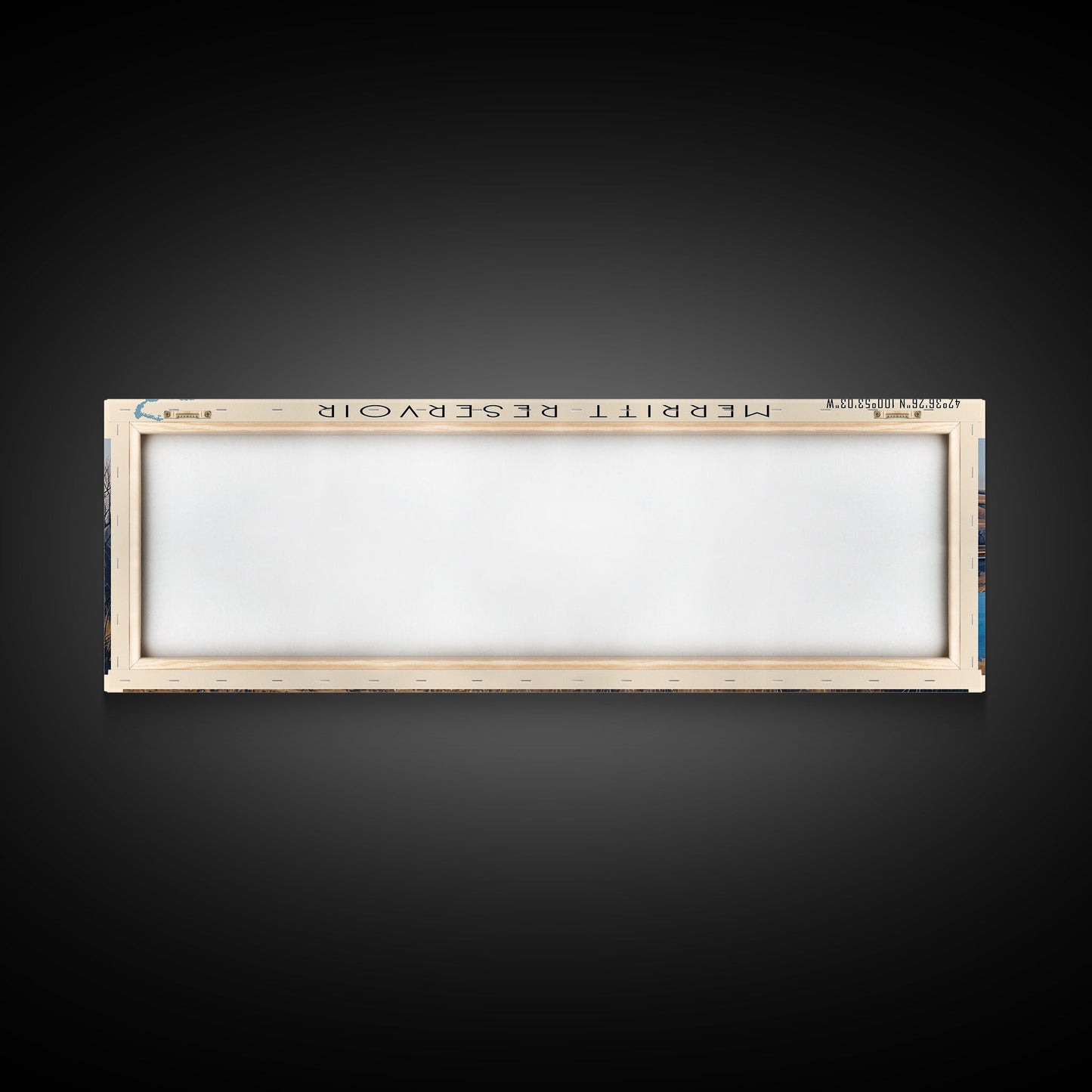 Merritt Reservoir Nebraska Framed Canvas Print, Lake House Decor, Panoramic Wall Art, Travel Poster, Beautiful Landscape Painting, Modern Art