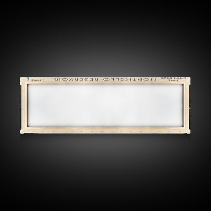 Monticello Reservoir South Carolina Framed Canvas Print, Lake House Decor, Panoramic Wall Art, Travel Poster, Scenic Landscape Painting, Contemporary Art