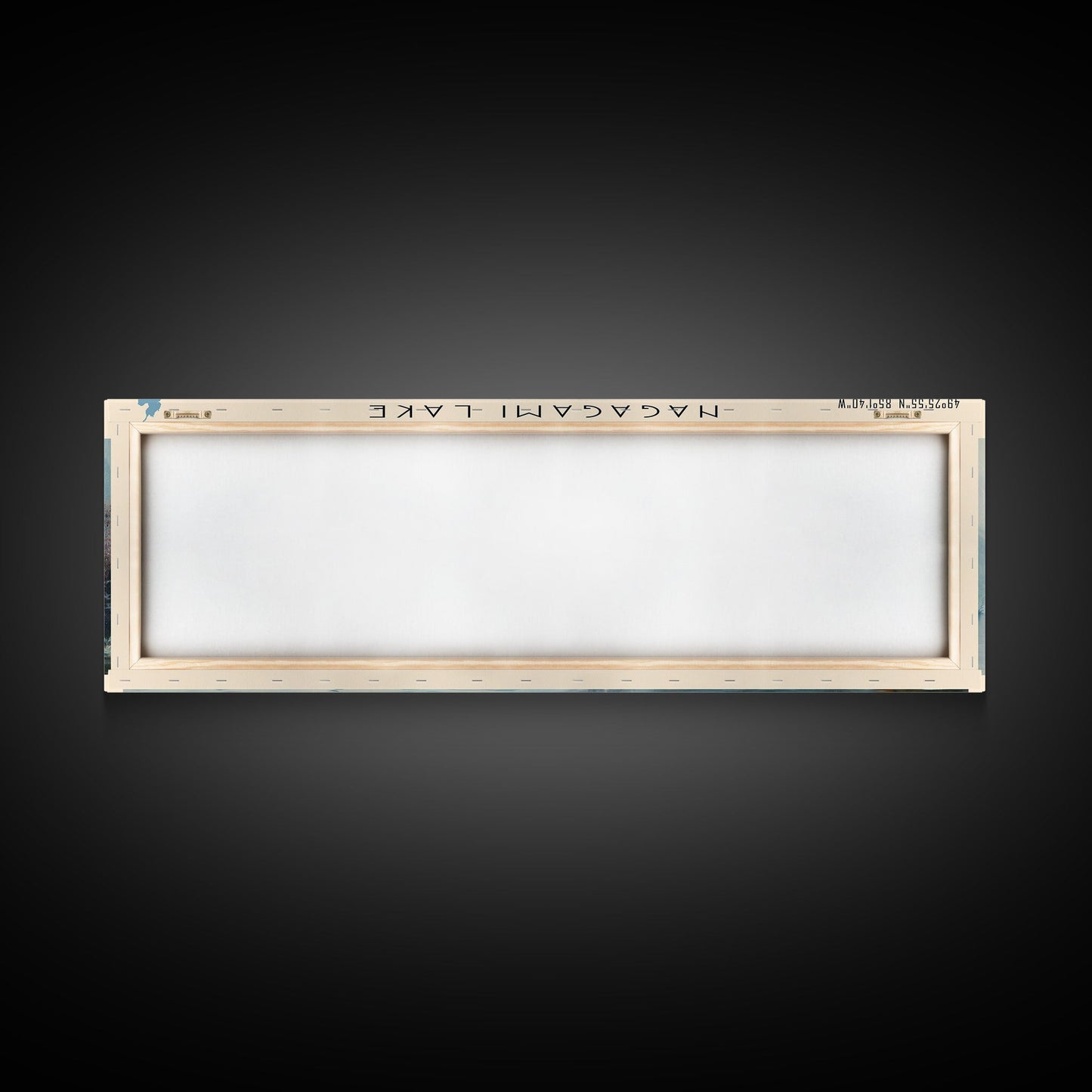 Nagagami Lake Framed Canvas Print, Lake House Decor, Panoramic Wall Art, Travel Poster, Landscape Painting, Bedroom Decor