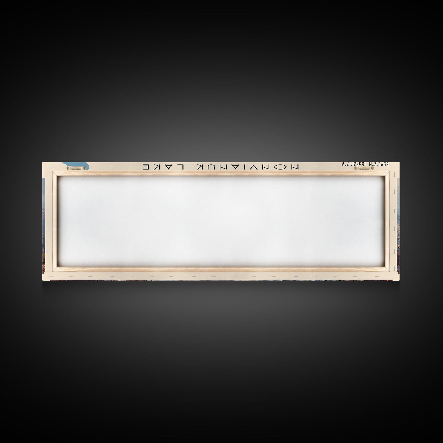 Nonvianuk Lake Framed Canvas Print, Lake House Decor, Panoramic Wall Art, Travel Poster, Scenic Landscape Painting, Contemporary Art