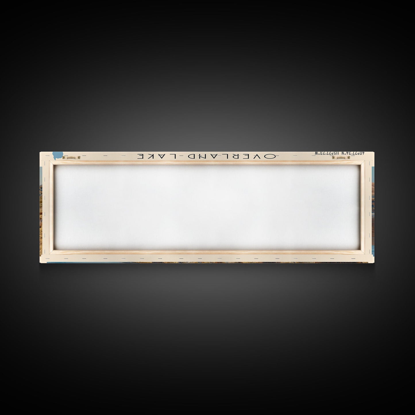 Overland Lake Nevada Framed Canvas Print, Lake House Decor, Panoramic Travel Poster, Scenic Landscape Painting, Living Room Decor