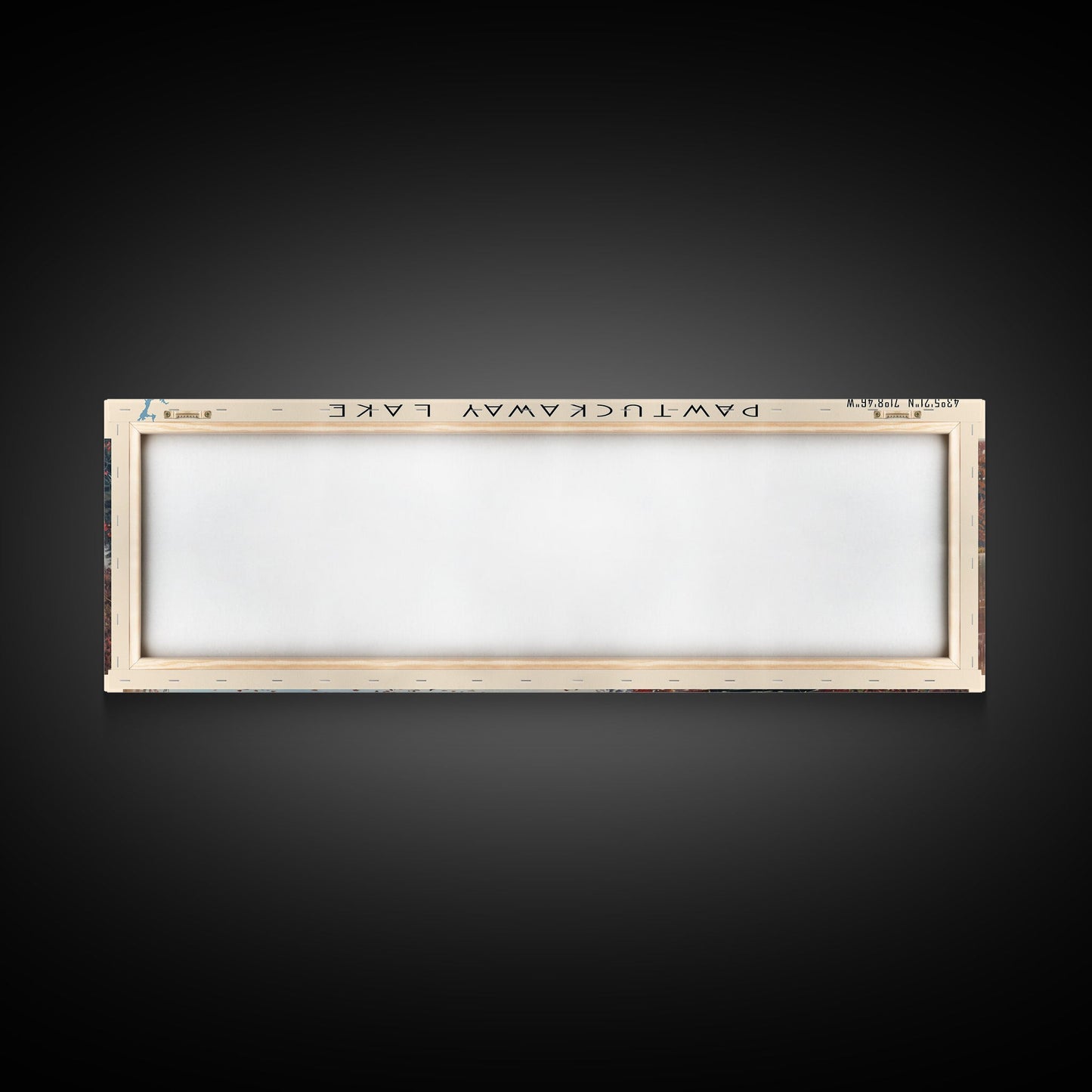 Pawtuckaway Lake New Hampshire Framed Canvas Print, Lake House Decor, Panoramic Wall Art, Travel Poster, Beautiful Landscape Painting, Living Room Decor