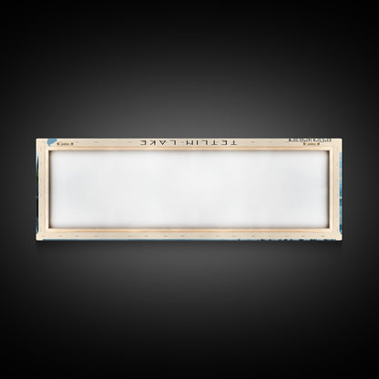 Tetlin Lake Alaska Panoramic Wall Art, Framed Canvas Print, Lake House Decor, Travel Poster, Serene Landscape, Living Room Decor, Nature Art