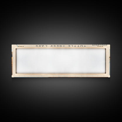 Tuttle Creek Lake Kansas Panoramic Wall Art, Framed Canvas Print, Lake House Decor, Travel Poster, Serene Landscape, Home Art