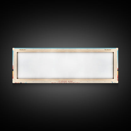 Abiquiu Reservoir New Mexico Framed Canvas Print, Panoramic Wall Art, Midcentury Modern, Pop Art, Travel Poster, Living Room Art