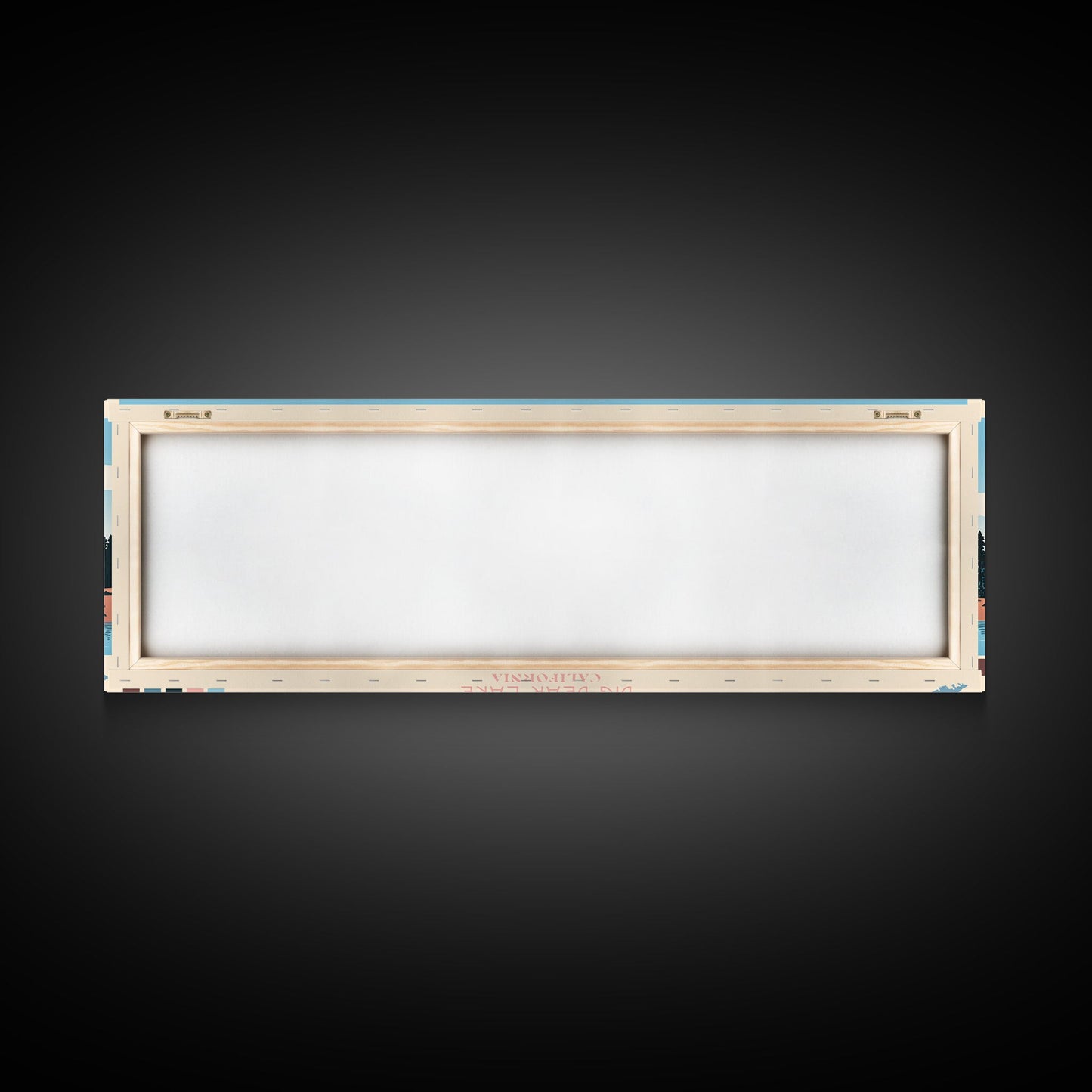 Big Bear Lake California Framed Canvas Print, Panoramic Wall Art, Midcentury Modern, Pop Art, Travel Poster, Scenic Bedroom Art, Living Room Decor