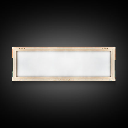 Cave Run Lake Kentucky Framed Canvas Print, Midcentury Modern Panoramic Wall Art, Living Room Decor, Pop Art, Travel Poster Art, Nature Art, Lake House Decor