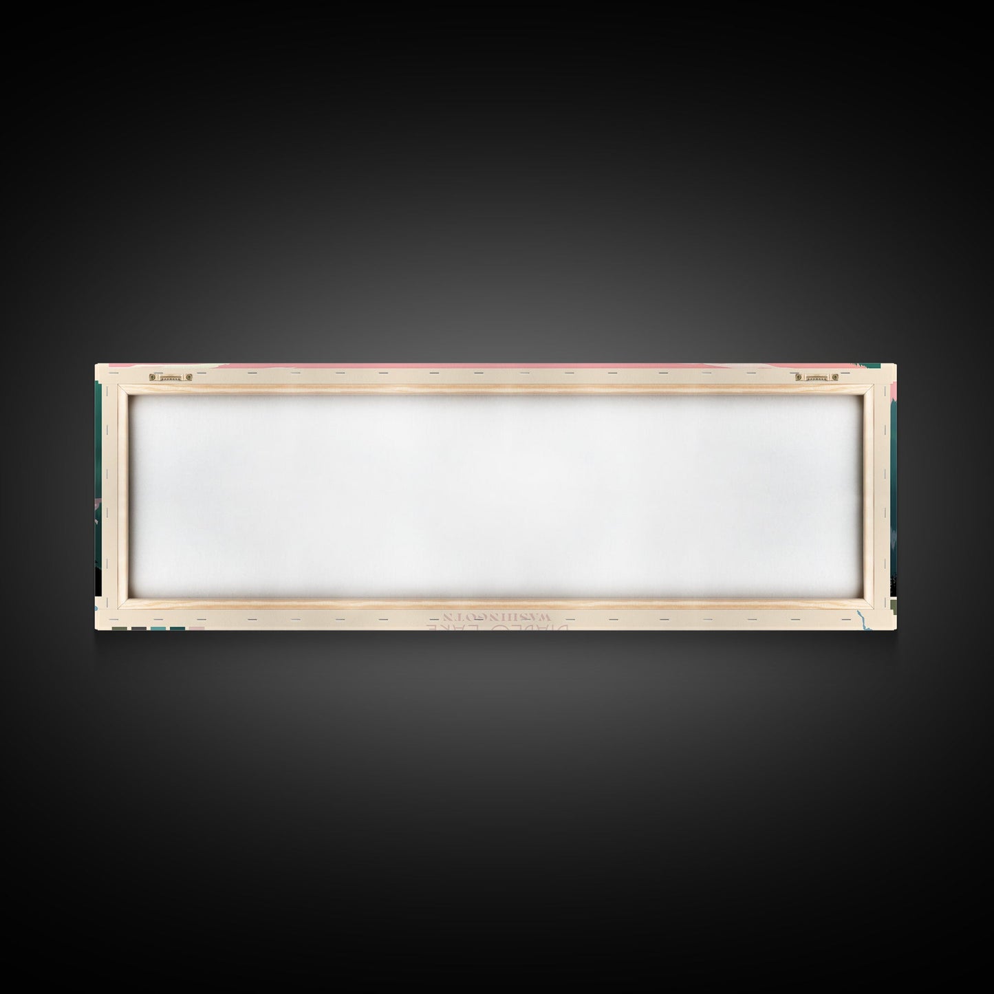 Diablo Lake Washington Framed Canvas Print, Midcentury Modern Panoramic Wall Art, Bedroom Decor, Pop Art, Travel Poster Art, Scenic Nature Painting