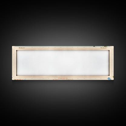 Gordon Lake Alberta Framed Canvas Print, Panoramic Art, Midcentury Modern, Pop Art, Bedroom Decor, Travel Poster, Artistic Decor, Home Decor