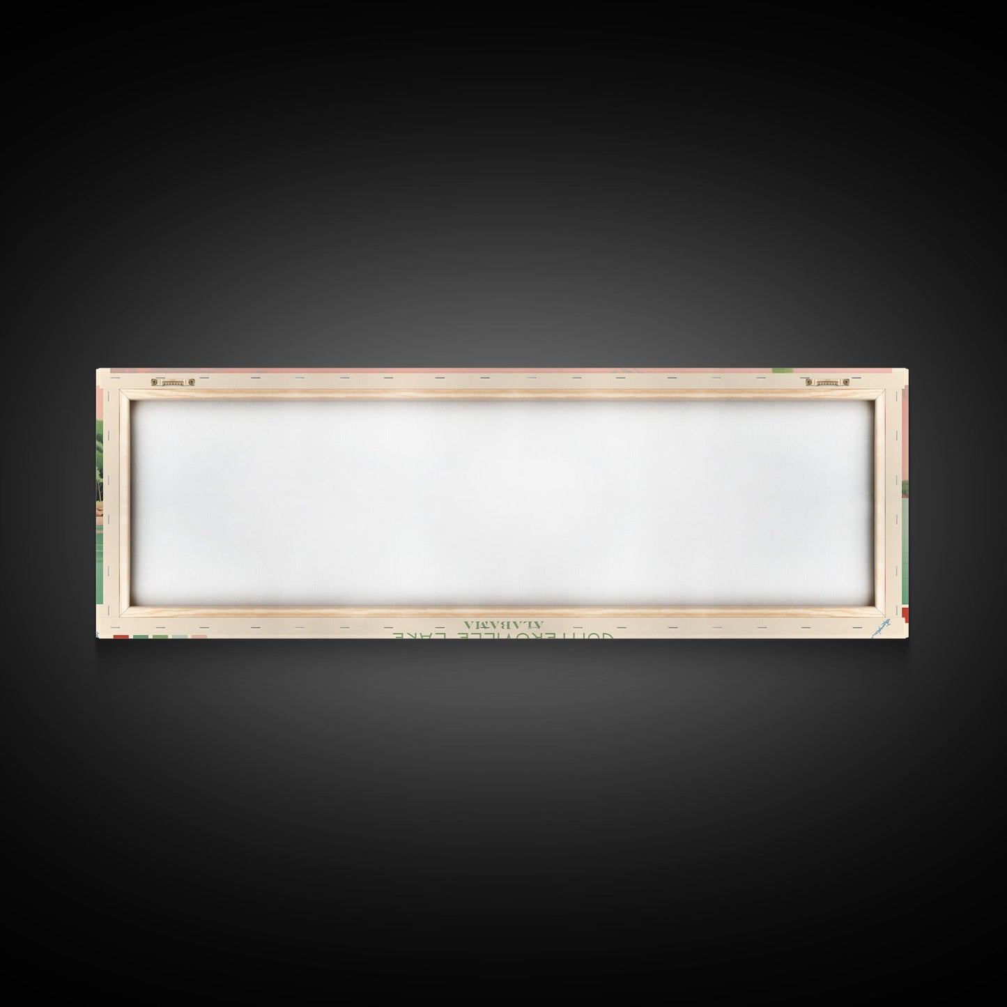 Guntersville Lake Alabama Framed Canvas Print, Panoramic Wall Art, Midcentury Modern, Pop Art, Living Room Wall Art, Travel Poster, Nature Art, Home Decor