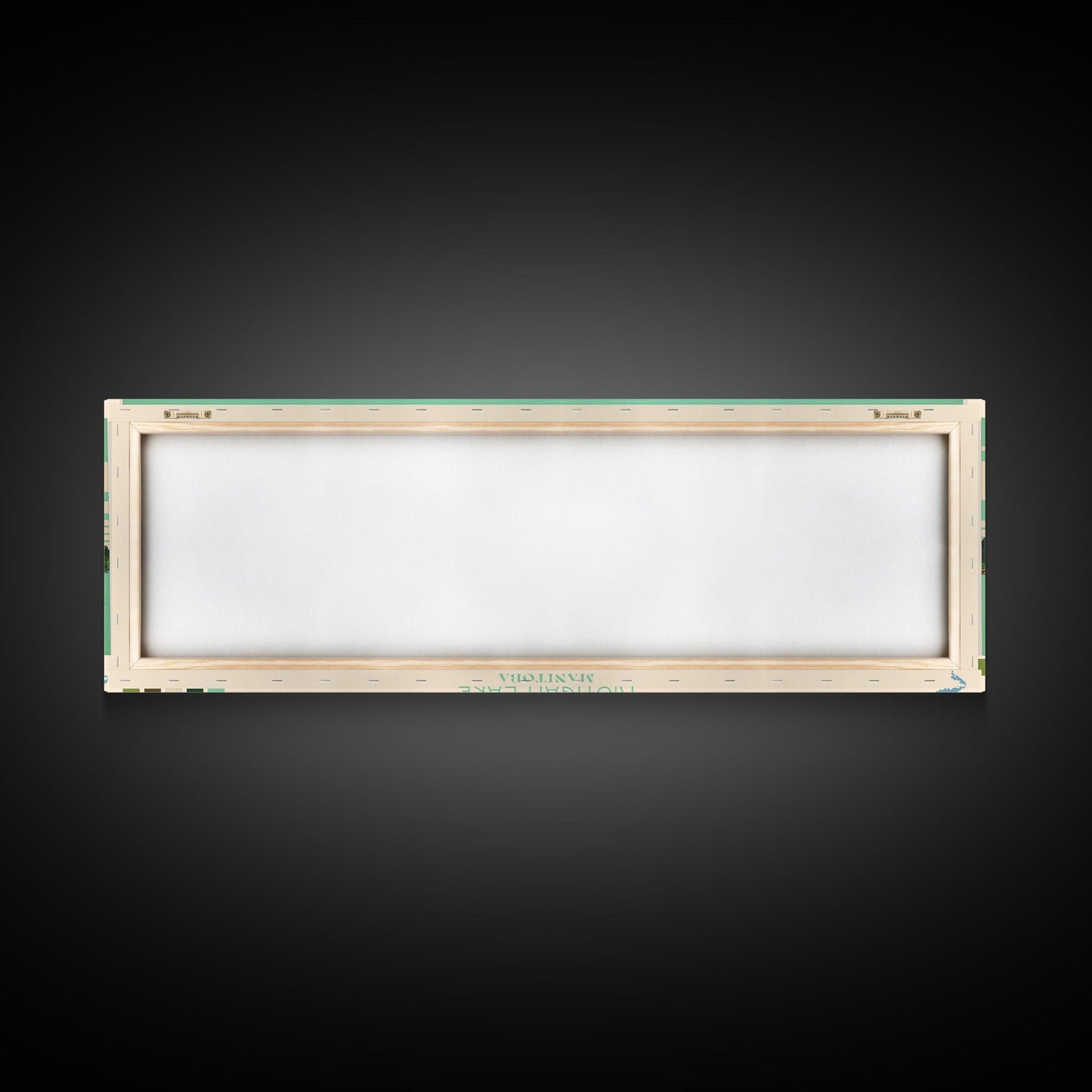 Kistigan Lake Manitoba Framed Canvas Print, Panoramic Wall Art, Midcentury Modern, Pop Art, Bedroom Decor, Travel Poster, Nature Decor