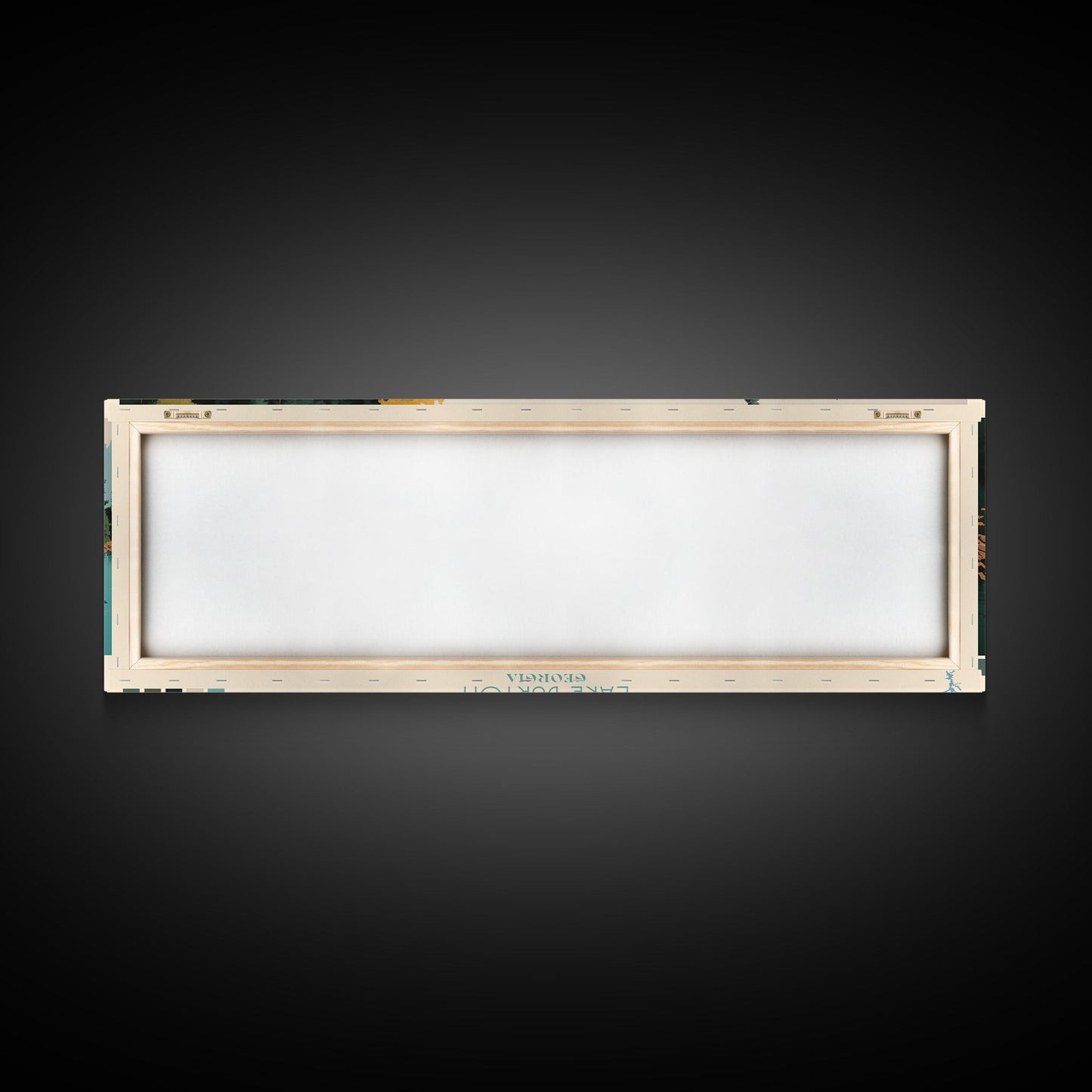 Lake Burton Georgia Framed Canvas Print, Panoramic Wall Art, Midcentury Modern, Pop Art, Bedroom Decor, Travel Poster, Living Room Art