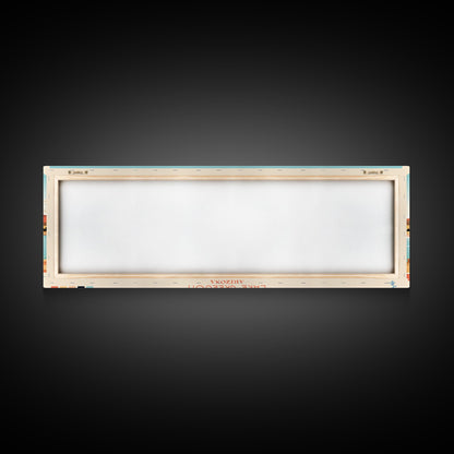 Leinwanddruck „Lake Greenson, Arizona“ mit Rahmen, Panorama-Wandbild, Midcentury Modern, Pop Art, Wohnzimmerdekoration, Reiseposter, Schlafzimmerkunst