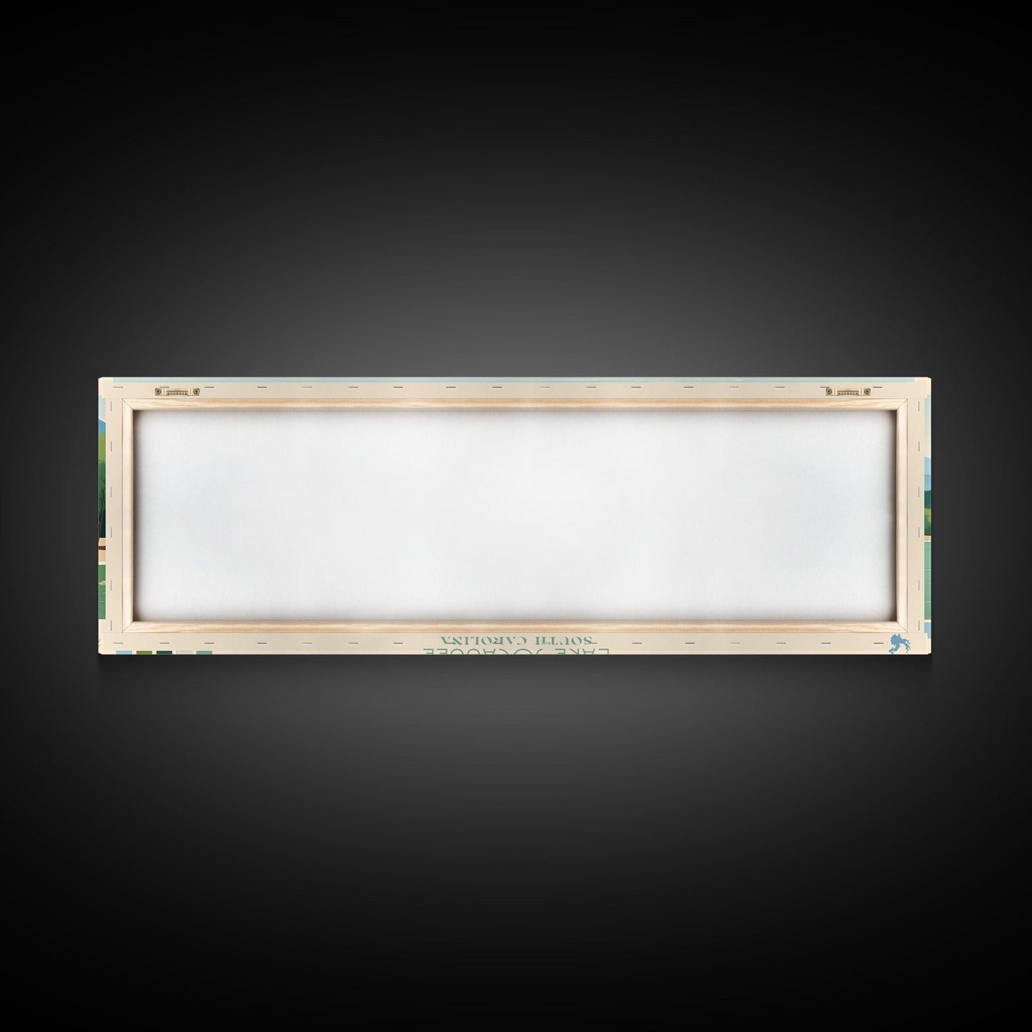 Lake Jocassee South Carolina Framed Canvas Print, Panoramic Wall Art, Midcentury Modern, Pop Art, Lake House Decor, Travel Poster, Bedroom Art