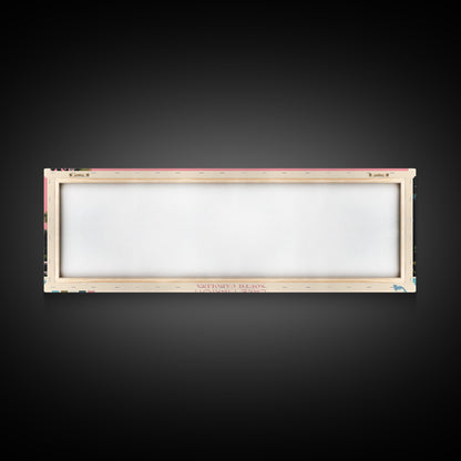 Lake Marion South Carolina Framed Canvas Print, Panoramic Wall Art, Midcentury Modern, Pop Art, Living Room Decor, Travel Poster