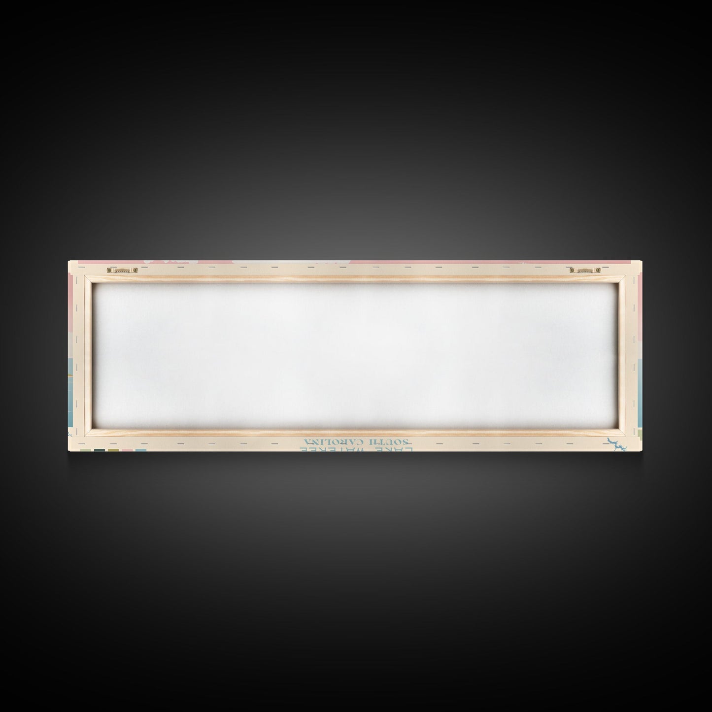 Lake Wateree, South Carolina Panoramic Wall Art Framed Canvas Print, Midcentury Modern, Pop Art, Home Decor, Travel Poster, Living Room Art