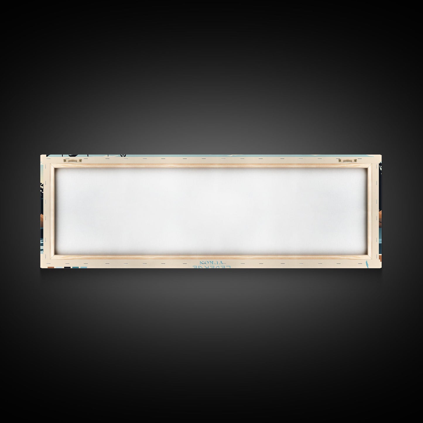 Leberge Lake, Yukon Panoramic Wall Art Framed Canvas Print, Midcentury Modern, Pop Art, Home Decor, Travel Poster, Bedroom Art