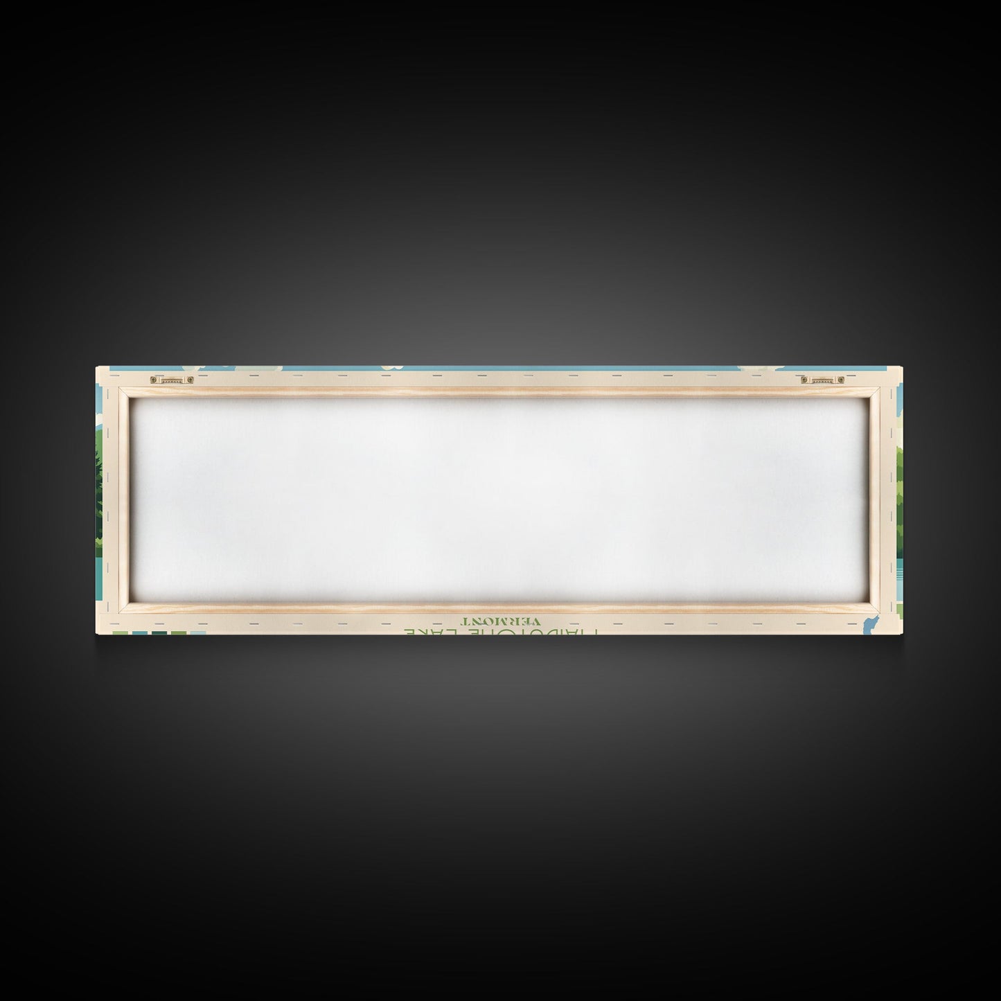 Panorama-Wandbild „Maidstone Lake, Vermont“ – gerahmter Leinwanddruck im Midcentury-Modern-Stil, Pop-Art-Stil, Wohndekoration, Reiseposter, Schlafzimmerkunst