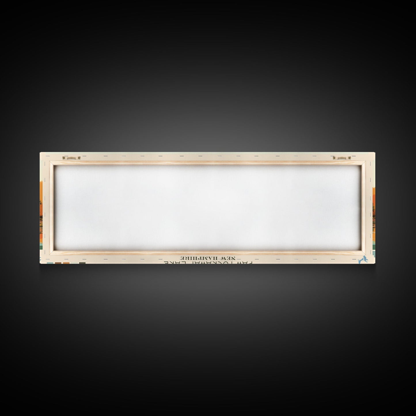 Pawtuckaway Lake, New Hampshire Framed Canvas Print, Panoramic Wall Art, Midcentury Modern, Pop Art, Home Decor, Travel Poster, Bedroom Art